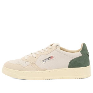 I[g? Y V[Y Xj[J[ XG[h U[ Autry 01 Medalist Low Leather Suede Sneaker Sand/Green O[
