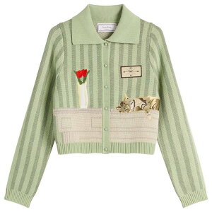 �n�E�X�I�u�T�j�[ ���f�B�[�X �A�E�^�[ �J�[�f�B�K�� House of Sunny Sleepy Cat Cardigan Matcha