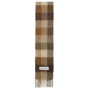 ANl XgDfBIY Y ANZT[ }t[EXg[EXJ[t Acne Studios Vally Check Scarf Dark Brown/White/Brown zCg