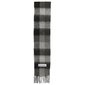ANl XgDfBIY Y ANZT[ }t[EXg[EXJ[t Acne Studios Vally Check Scarf Dark Black/Grey/Dark Grey ubN