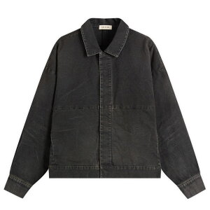 �t�B�A�I�u�S�b�h �����Y �A�E�^�[ �W���P�b�g�E�u���]�� Fear of God Canvas Utility Jacket Washed Black �u���b�N