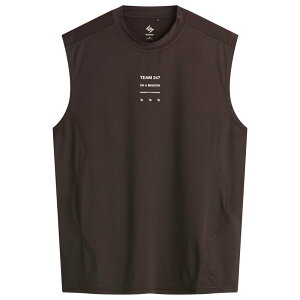 v[g Y gbvX TVc bV Represent 247 Mesh Runner Tank T-Shirt Chocolate Torte `R[g