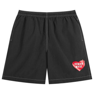 �q���[�}�����C�h �����Y ���� �n�[�t�p���c�E�V���[�c �V���[�g�p���c Human Made Heart Swim Shorts Black �u���b�N
