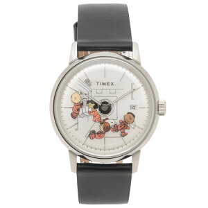 �^�C���b�N�X �����Y �A�N�Z�T���[ �r���v Timex Peanuts Marlin Automatic On Space 40mm Watch Silver & Black �u���b�N
