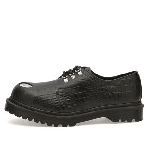 �h�N�^�[�}�[�`�� �����Y �V���[�Y �I�b�N�X�t�H�[�h T�V���c Dr. Martens 1461 Steel Toe 3 Eye Shoe Green Analine Croc Emboss �O���[��