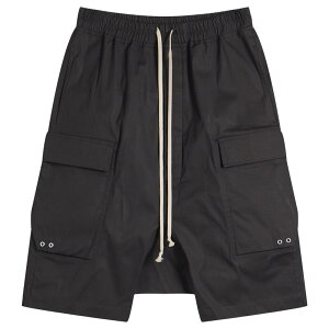 ���b�N�I�E�G���X �����Y �{�g���X �n�[�t�p���c�E�V���[�c �R�b�g�� Rick Owens Heavy Cotton Poplin Cargo Pods Black �u���b�N