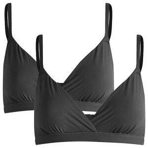 �X�L���Y ���f�B�[�X �A���_�[�E�F�A �u���W���[ SKIMS Fits Everybody Bundle Crossover Bralette 2 Pack Onyx