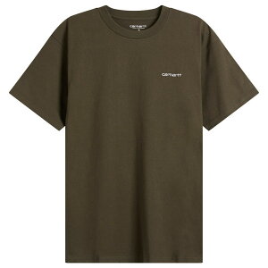 �J�[�n�[�g �����Y �g�b�v�X T�V���c Carhartt WIP Script Embroidery T-Shirt Cypress & White �z���C�g