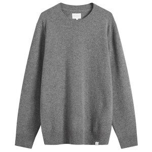 �m�[�X�v���W�F�N�g �����Y �A�E�^�[ �j�b�g�E�Z�[�^�[ �E�[�� Norse Projectstandard Lambswool Knit Jumper Grey Melange �O���[