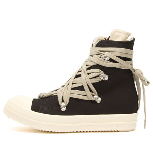 ���b�N�I�E�G���X �����Y �V���[�Y �X�j�[�J�[ �f�j�� ���[�X Rick Owens DRKSHDW Denimegalace Sneakers Black & Milk �u���b�N