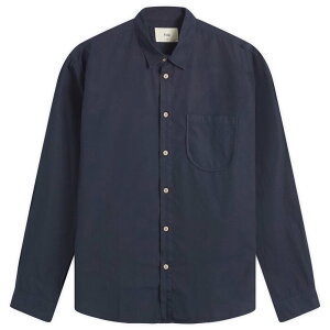 �t�H�[�N �����Y �g�b�v�X �V���c Folk Curve Shirt Deep Navy �l�C�r�[