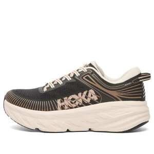 �z�b�J�I�l�I�l ���f�B�[�X �V���[�Y �X�j�[�J�[ HOKA ONE Bondi 7 Sneaker Black & Rose Cream �N���[��