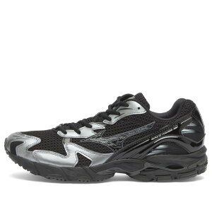 �~�Y�m �����Y �V���[�Y �X�j�[�J�[ Mizuno Wave Rider 10 Sneaker Black Sand & Metallic Gray �u���b�N