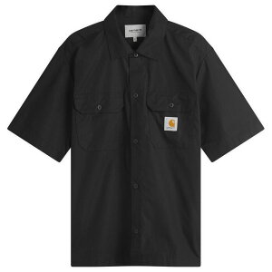 �J�[�n�[�g �����Y �g�b�v�X �V���c Carhartt WIP Short Sleeve Craft Shirt Black �u���b�N