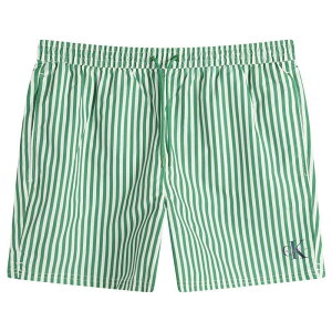 �J���o���N���C�� �����Y ���� �n�[�t�p���c�E�V���[�c �V���[�g�p���c Calvin Klein Medium Drawstring Swim Shorts Penny Stripe & Mardi Gras Green �O���[��