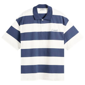 カーハート メンズ トップス ポロシャツ Carhartt WIP Delray Stripe Polo Blue ブルー