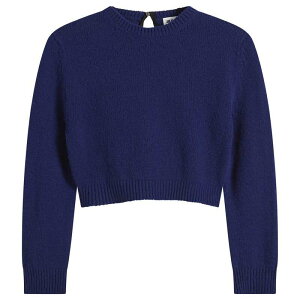 �W���E�T���_�[ ���f�B�[�X �A�E�^�[ �j�b�g�E�Z�[�^�[ �N���[�l�b�N �E�[�� Jil Sander Crew Neck Jumper in Wool Ink Blue �u���[