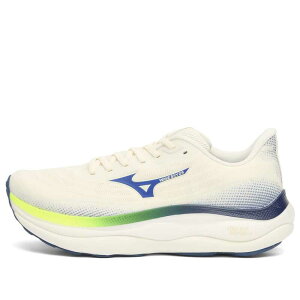 �~�Y�m �����Y �V���[�Y �X�j�[�J�[ Mizuno Running Wave Sky 9 Sneaker Snowhite Surf The Web & Lightning Yellow �z���C�g