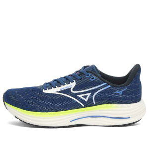 �~�Y�m �����Y �V���[�Y �X�j�[�J�[ Mizuno Running Wave Rider 29 Sneaker Whitestate Blue & Lightning Yellow �z���C�g