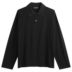 �A���[���K�V�[ �����Y �g�b�v�X �V���c Our Legacy Rugby Long Sleeve Top Black �u���b�N
