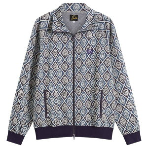 �j�[�h���Y �����Y �A�E�^�[ �W���P�b�g�E�u���]�� Needles Poly Jacquard Track Jacket Blue & Purple �u���[