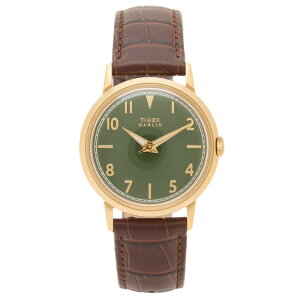 �^�C���b�N�X �����Y �A�N�Z�T���[ �r���v Timex Marlin 34mm 3-Hand Quartz Watch Green & Brown �O���[��