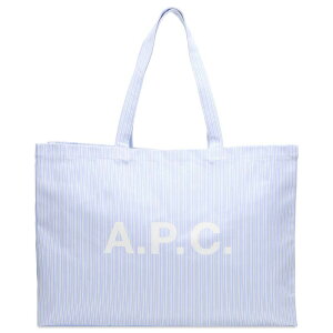 �A�[�y�[�Z�[ �����Y �o�b�O A.P.C. Striped Poplin Diane Shopping Tote Light Blue �u���[