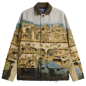 �W������ ���^�i�x �����Y �A�E�^�[ �W���P�b�g�E�u���]�� �u���U�[ Junya Watanabe MAN Gobelin Weave Blazer Beige/Light Blue/Green �u���[