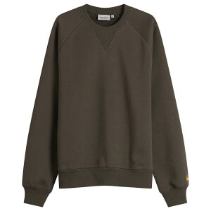 �J�[�n�[�g �����Y �A�E�^�[ �p�[�J�[�E�X�E�F�b�g Carhartt WIP Chase Sweat Shungite & Gold �S�[���h