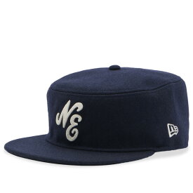 ニューエラ メンズ アクセサリー 帽子 ウール キャップ ロゴ New Era Heritage Logo Chainstitched Wool Pillbox Cap Navy ネイビー