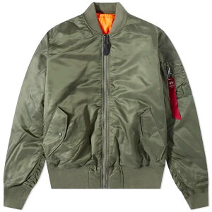 �A���t�@�C���_�X�g���[�Y �����Y �A�E�^�[ �W���P�b�g�E�u���]�� Alpha Industries Classic MA-1 Jacket Sage Green �O���[��
