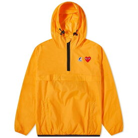 【送料無料】 コム・デ・ギャルソン メンズ ジャケット・ブルゾン アウター Comme des Garcons Play x K-Way Half Zip Packable Jacket Orange