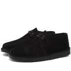 【送料無料】 クラークス メンズ スニーカー シューズ Clarks Originals Desert Trek Black Suede