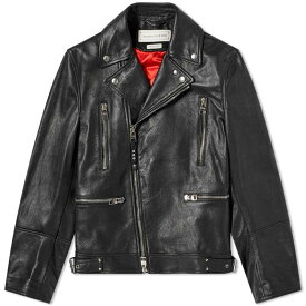 【送料無料】 アレキサンダー・マックイーン メンズ ジャケット・ブルゾン アウター Alexander McQueen Leather Biker Jacket Black