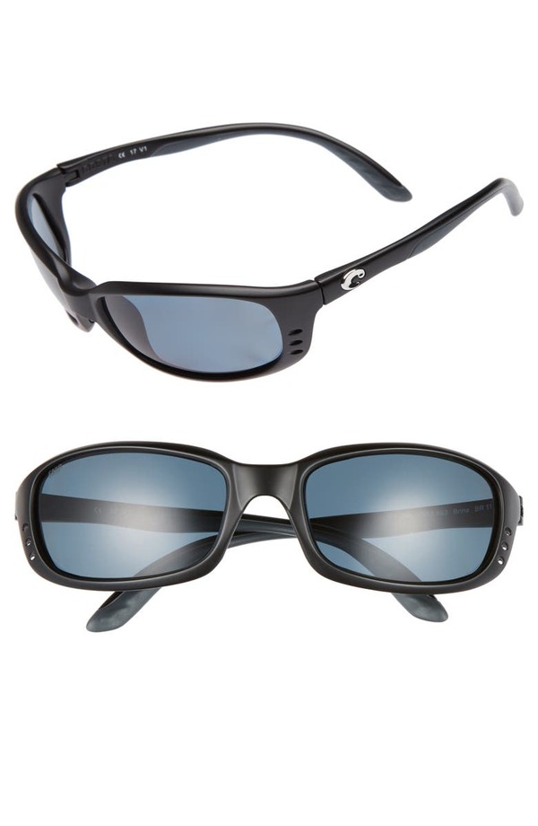 【予約中！】 激安 送料無料 サイズ交換無料 コスタデルマール メンズ アクセサリー サングラス アイウェア MATTE BLACK GREY Brine Polarized 60mm Sunglasses doulassage.com doulassage.com