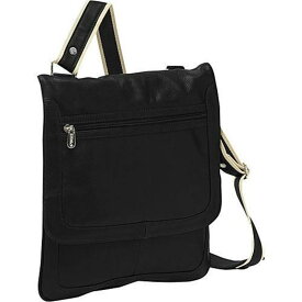 ピエル レザー メンズ ショルダーバッグ バッグ Piel Leather Small Vertical Messenger Black