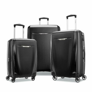 yz T\iCg Y X[cP[X obO Samsonite Winfield 3 DLX 3 Piece Set (Spinner 20/25/28) Black