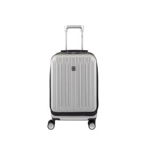 fV[ Y obO X[cP[X Delsey Titanium Carry-On Expandable Spinner with Laptop Pocket Silver Vo[