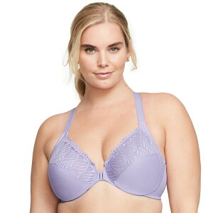 �O���}���C�Y ���f�B�[�X �A���_�[�E�F�A �u���W���[ �v���X�T�C�Y Plusize Glamorise Full Figure Front-Closure T-Back WonderWire Underwire Bra 1246 Soft Lilac ���C���b�N