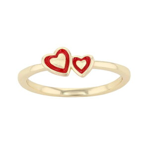 yz Aufbh fB[X O ANZT[ Kidfs 14K Gold Plated Double Heart Mother & Child Stack Ring Gold Tone