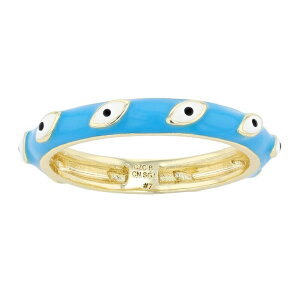 �A���u�����f�b�h ���f�B�[�X �A�N�Z�T���[ �����O Unbranded 14k Yellow Gold Plated Whitevil Eyenamel Slim Band Ringold Tone Blue �u���[