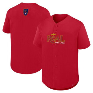 �t�@�i�e�B�N�X ���f�B�[�X �g�b�v�X T�V���c �W���[�W�[ �}�L�V Men's Fanatics Red Real Salt Lake Maximum Intensity Button-Up Jersey Slt Red ���b�h