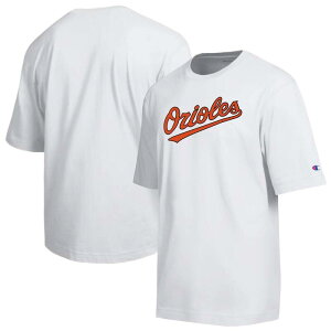 �`�����s�I�� ���f�B�[�X �g�b�v�X T�V���c Men's Champion White Baltimore Orioles All Starched Chenille Wordmark T-Shirt Orl White �z���C�g