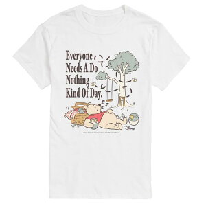 �A�j���L�����N�^�[ ���f�B�[�X �g�b�v�X T�V���c �g�[�� �O���t�B�b�N Licensed Character Big & Tall Disney's Winnie The Pooh Do Nothing Kind Of Day Graphic Tee White �z���C�g