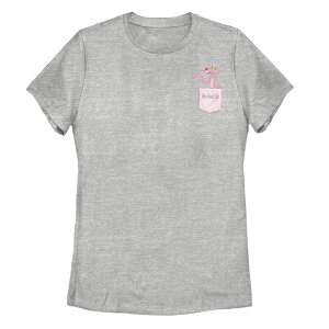 �A�j���L�����N�^�[ ���f�B�[�X �g�b�v�X T�V���c Licensed Character Juniors' The Pink Panther One Cool Cat Faux Pocketee Athletic Heather �w�U�[
