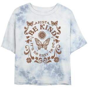 �A���u�����f�b�h ���f�B�[�X �g�b�v�X T�V���c �O���t�B�b�N Unbranded Juniors' Just Be Kind Itso Easy To Do Bombard Wash Graphicrop Tee White Blue �z���C�g