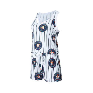 �A���u�����f�b�h ���f�B�[�X �g�b�v�X �����s�[�X �����p�[�X �j�b�g Unbranded Women's Conceptsport White Houston Astros Reel Pinstripe Knit Romper Ast White �z���C�g