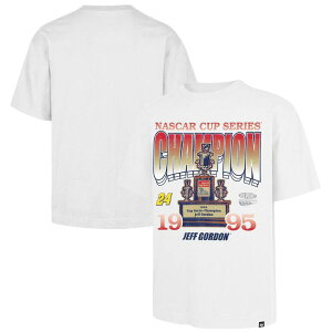�t�H�[�e�B�Z�u���u�����h ���f�B�[�X �g�b�v�X T�V���c 47 Brand Men's '47 White Jeff Gordon 1995 NASCAR Cup Series Champion Race Day Foundation T-Shirt Nas White �z���C�g