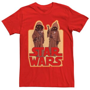 �A�j���L�����N�^�[ ���f�B�[�X �g�b�v�X T�V���c Licensed Character Men'star Wars Jawa Simple Poster Tee Red ���b�h
