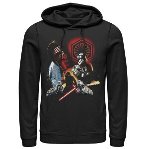 �X�^�[ �E�H�[�Y ���f�B�[�X �g�b�v�X T�V���c �p�[�J�[ �O���t�B�b�N Men'star Wars The Force Awakens Enemies Collage Graphic Hoodie Black �u���b�N